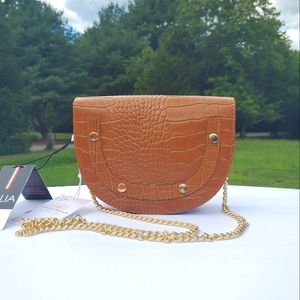 NWT Stella Bianca Genuine Leather Shoulder Bag.